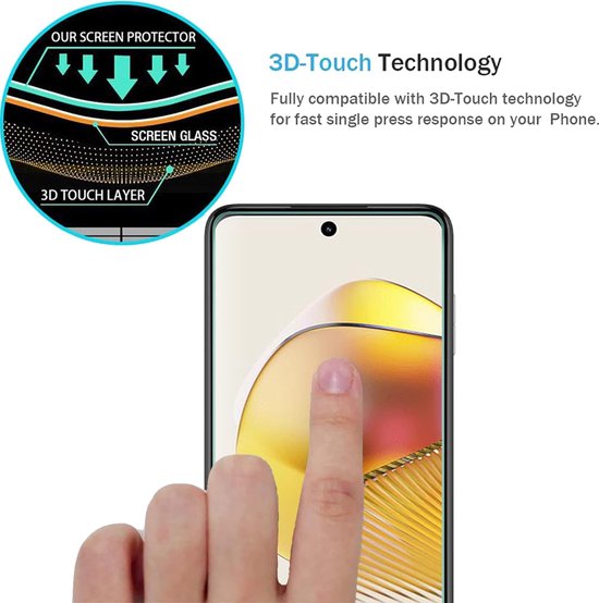 Plaque de verre Convient pour : Motorola Moto G73 - 2x Film de protection d'écran - Film de protection d'écran - Verre - Protéger - Verre de protection