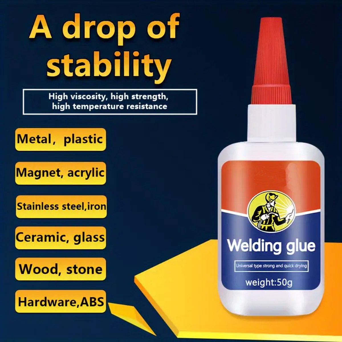 DW4Trading Industriële Superlijm 50 Gram Epoxy Resin - Welding Glue Adhesive — cadeau in Cadeau-ideeën - foto 2