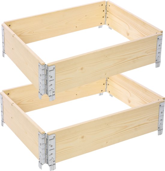 Kunststof pallet 1200x800x145mm - Gerasterd dek, met rand