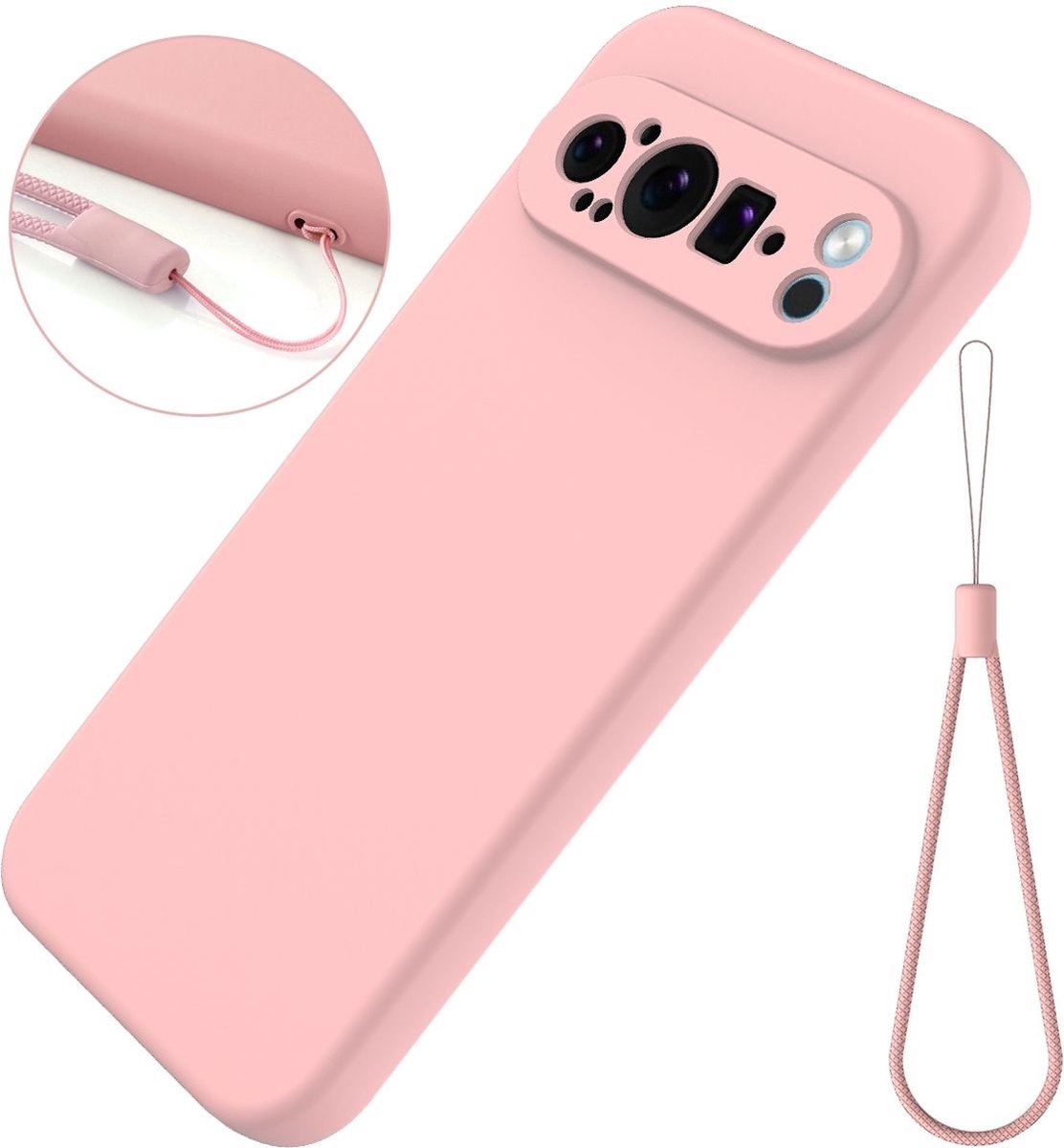 Mobigear Hoesje geschikt voor Google Pixel 9 Pro XL Telefoonhoesje Flexibel TPU | Mobigear Colors Backcover | Pixel 9 Pro XL Case | Back Cover - Roze