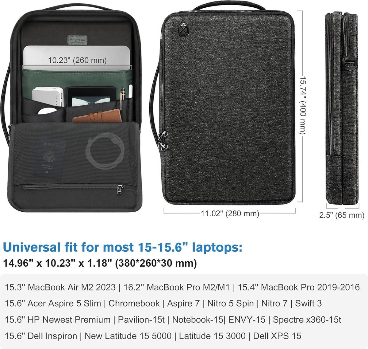 HP 156" laptop schoudertas thumbnail 5