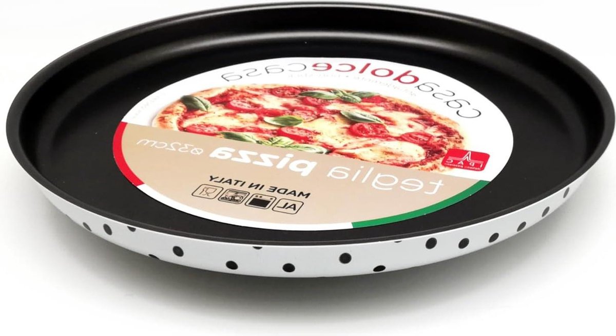 Ronde Pizzaplaat - Roestvrij Staal - Lengte 32 cm - Gemakkelijk te Reinigen