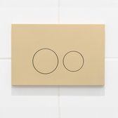 QeramiQ Push Bedieningsplaat - voor Geberit UP320 inbouwreservoir - dualflush - ronde knoppen - kunststof beige