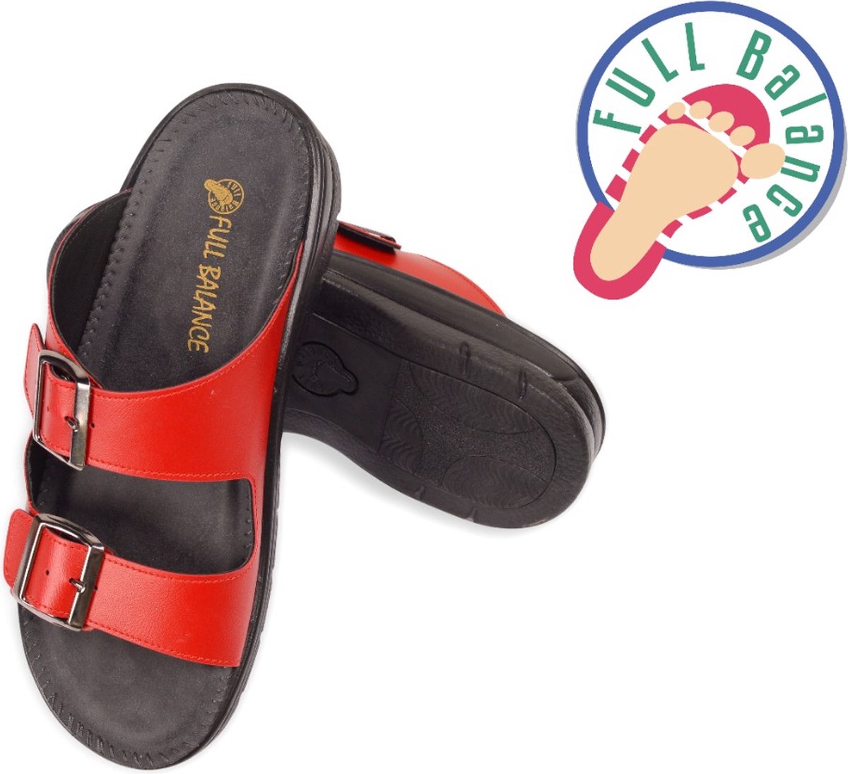 FullBalance Tromix Comfort Med Vale Arizona Sandalen Comfortabele sandalen Zomersandalen Vakantie Slippers Sandalen Dames Slippers Heren Unisex Zwart