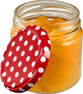 Pots à confiture avec couvercle Petits bocaux à confiture 200 ml fi66 mm mini verres pour miel et épices bocaux à pois hermétiques - 10 pièces pots à confiture avec couvercle