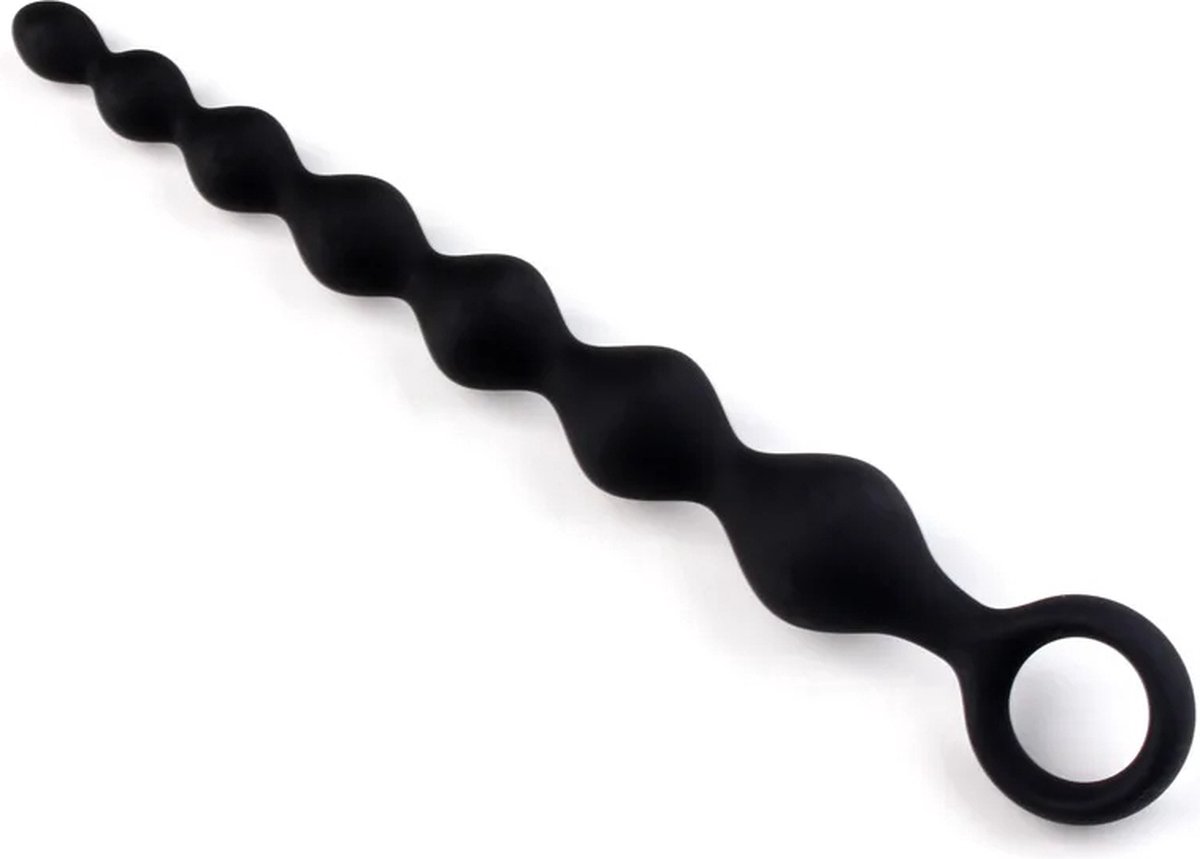 Goedkoopste Anaal ketting - Anal Beads - Anaal Ballen - Anale Kralen - Anaal Plug - Anaal dildo - Anaal stimulator - Buttplugs - Zwart - 20 CM