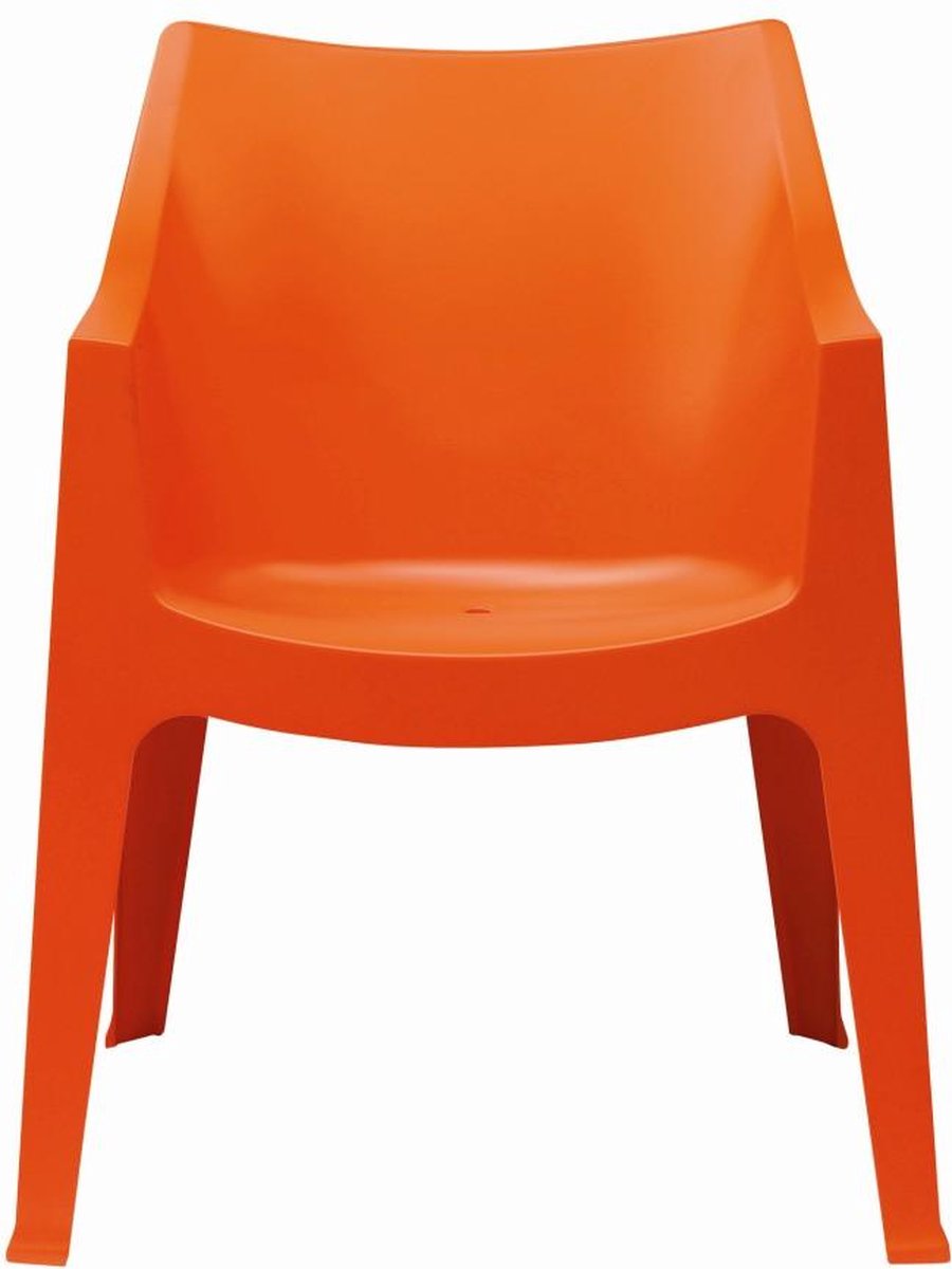 Kantinestoel of tuinstoel recyclebaar Oranje