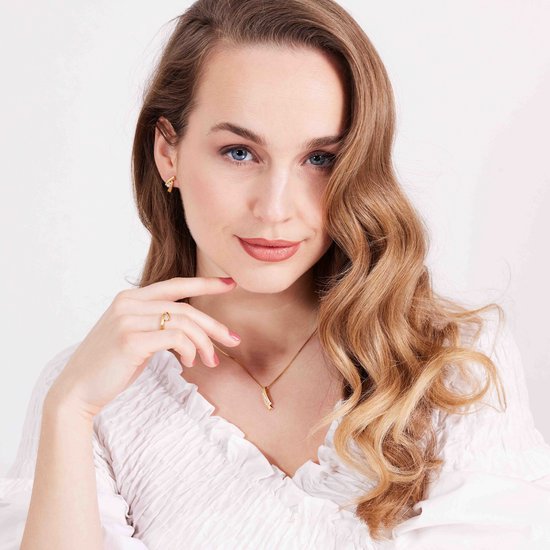 Lucardi - Dames geplateerde ring - sieraden - zilver cadeau, staal