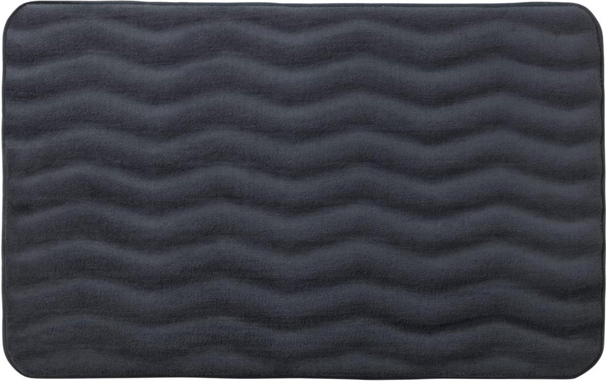 Badmat 80 x 50 cm Grijs Polyester - Extra zacht en absorberend