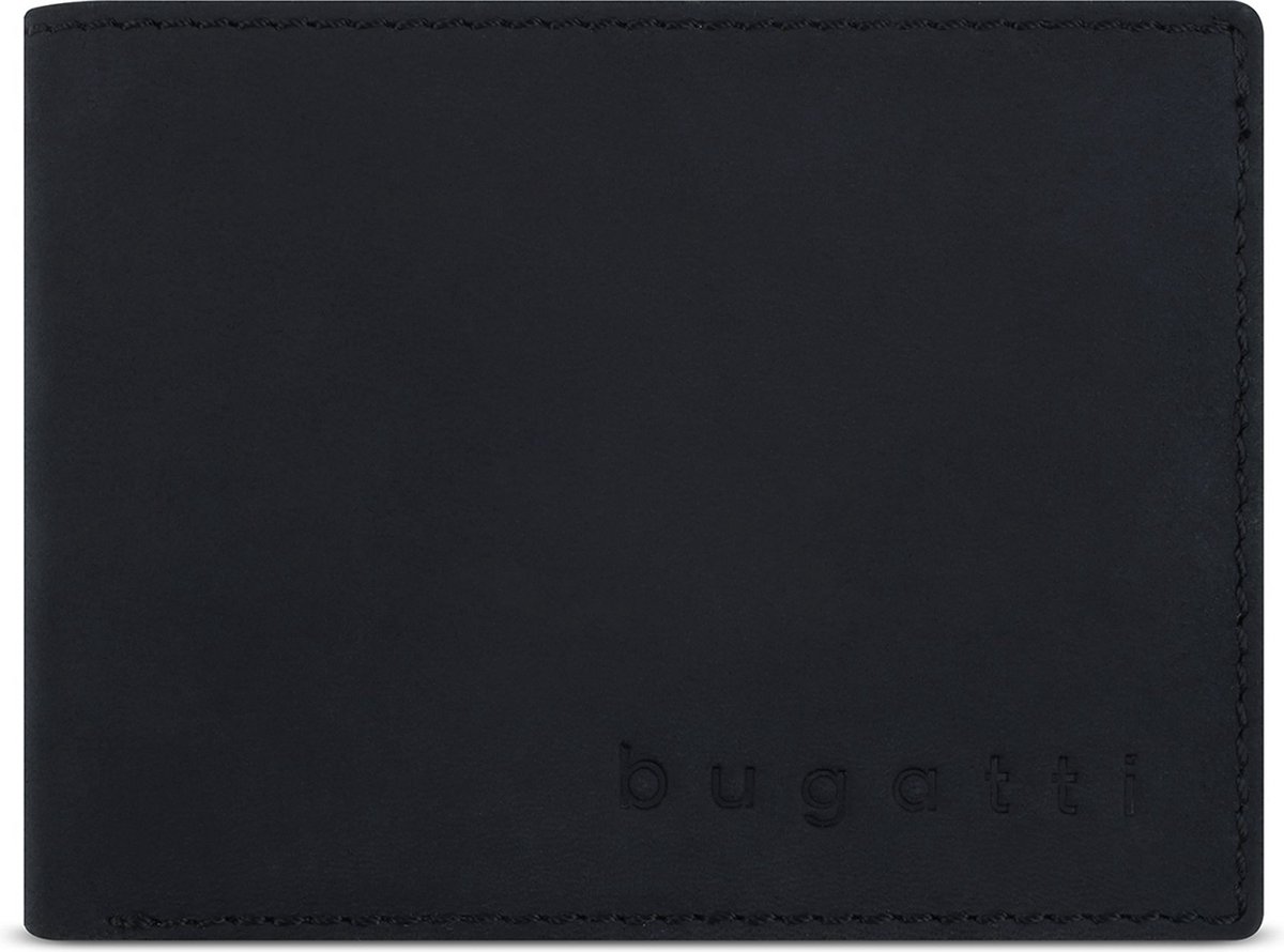 Bugatti Luca Portemonnee Leer 11 cm - Jongens - Horizontaal - schwarz