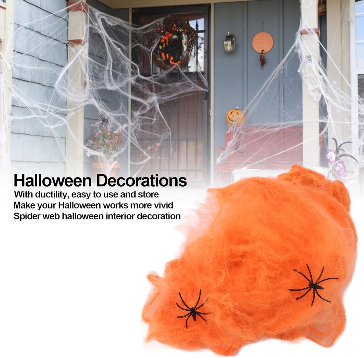 Solacis Halloween Decoratie - Spinnenweb - Halloween versiering - Decoratie buiten - Horror - Eng - Must have voor halloween!