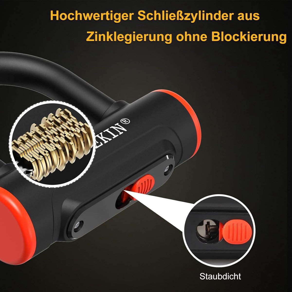 16 mm geharde stalen beugel mini-beugelslot - remschijfslot fietsslot U-slot voor e-bike - scooter e-scooter met 3 sleutels. – foto 2