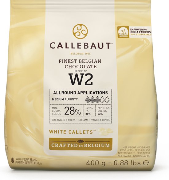 Foto: Callebaut chocolade callets wit 400g