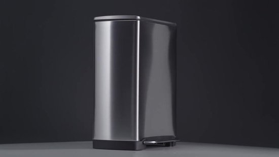 Simplehuman Klassieke Rechthoekige Pedaalemmer - 50 Liter - Geborsteld RVS