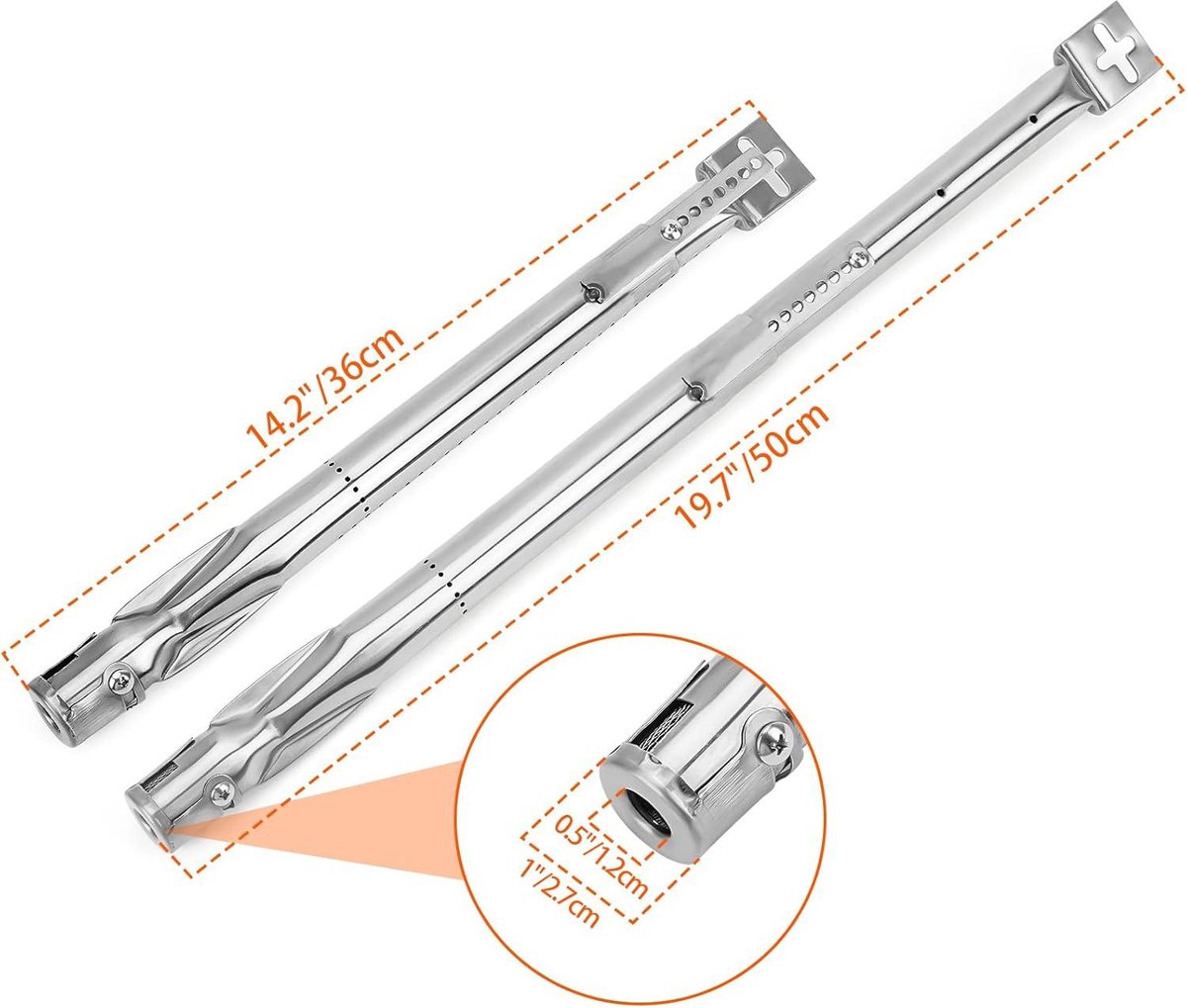 Tubes Croisés Brûleurs Barbecue Gaz - 3 Pièces Acier Inoxydable - Universel Réglable Pour Gril