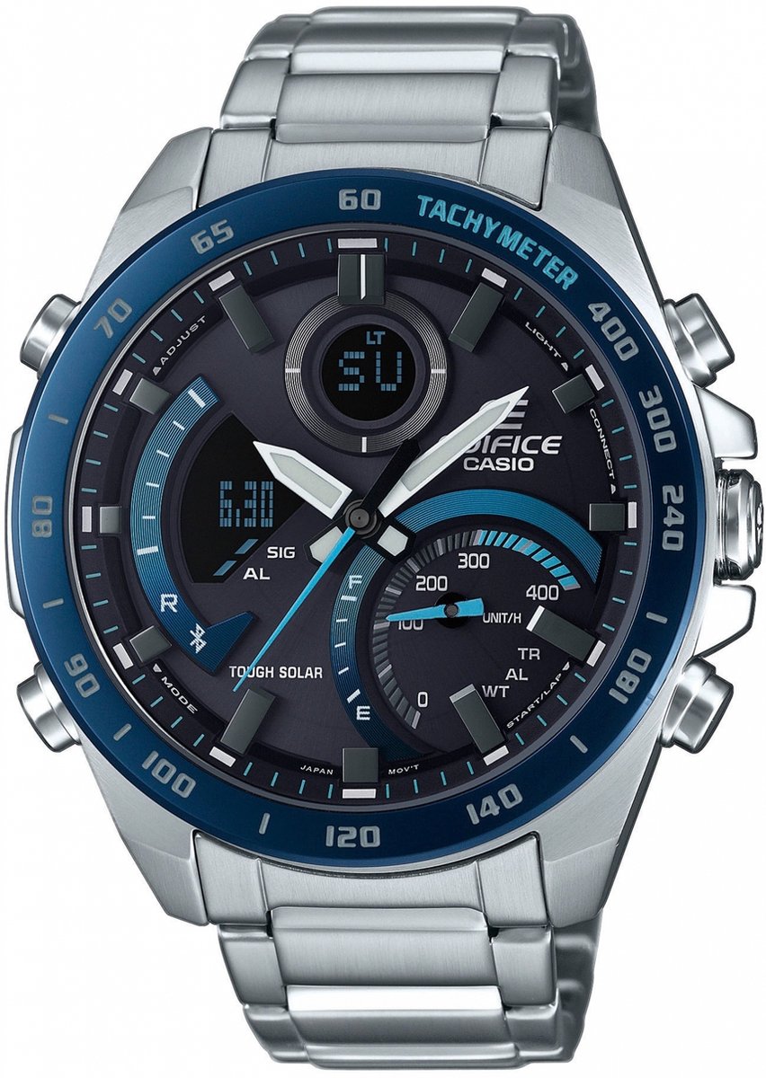 Casio Edifice ECB-900DB-1BER Herenhorloge 48 mm - Zilverkleurig