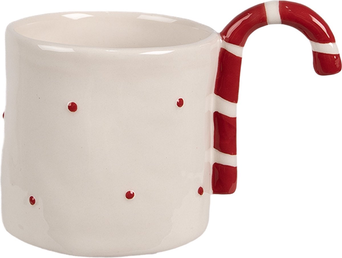 Clayre & Eef Mok 325 ml Beige Keramiek Zuurstok Kerst