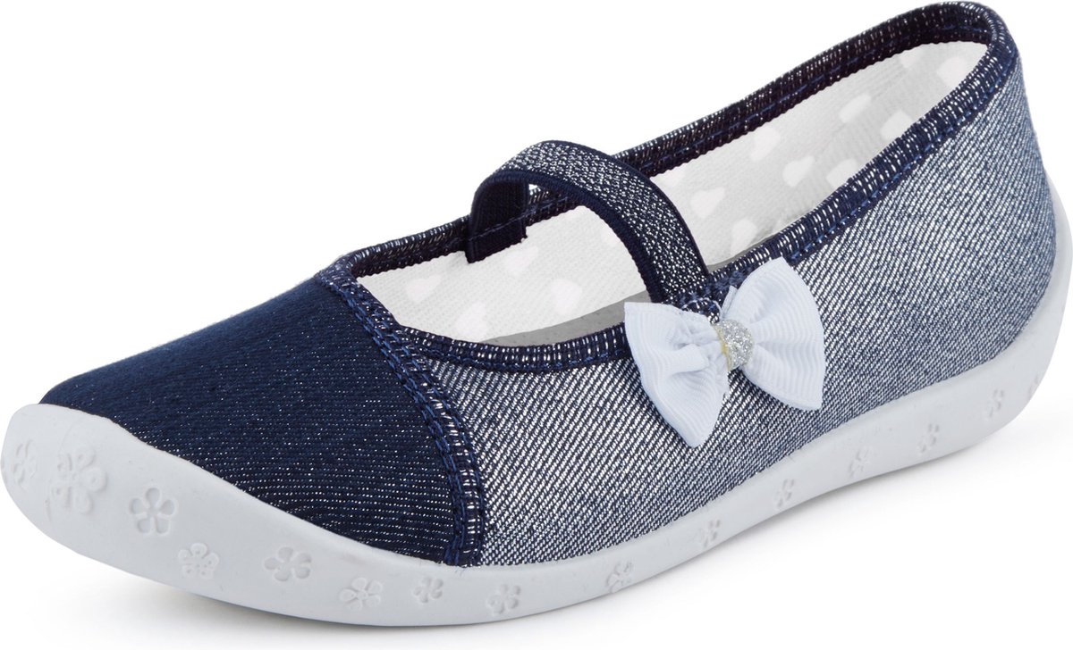 Ladeheid Kinder Pantoffels - Sloffen - Muizen - Unisex - 25 - Zilver Wit - LA-RW-Sylwia