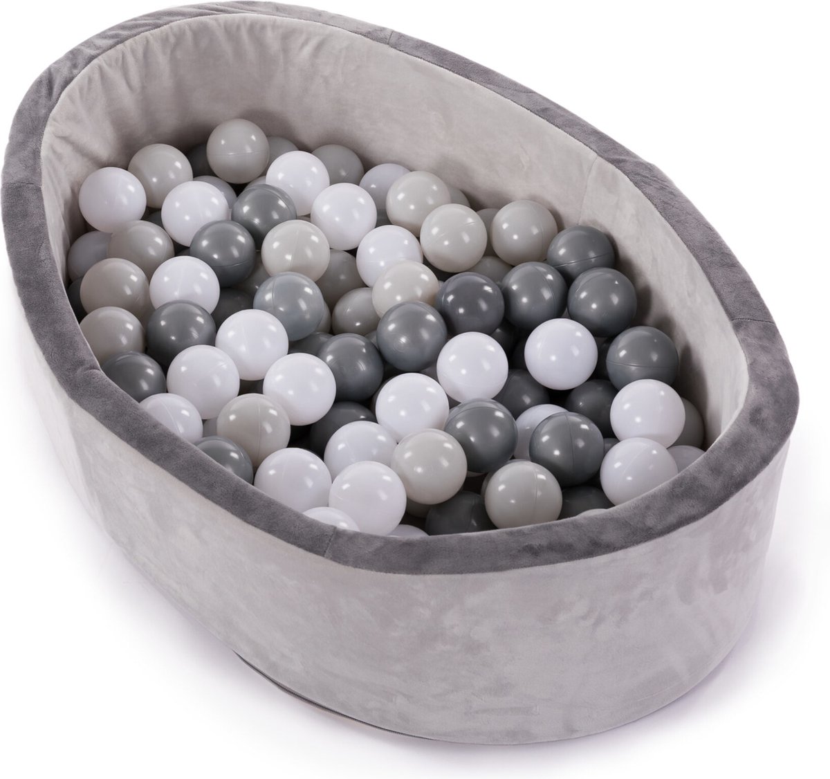 Bo Jungle - Ballenbad baby - Met 120 ballen - Zachte stof - Ballenbak - Speelballen - Activity Gym - Ball Pit Play Gym Grey