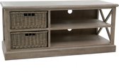 J-line - Tv-kast + 2mand 2sch Ht Grey W - 120x49x53.5cm