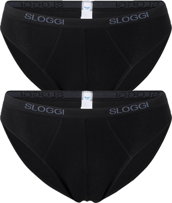 Foto: Sloggi men basic heren mini slip 2 pack zwart maat l