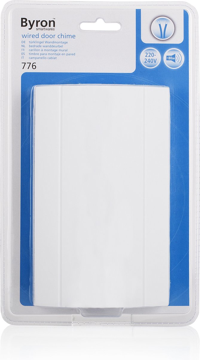 Byron 776 Türklingel Kabelgebunden - Weiß Mit Dingdong Ton, Integrierter Transformator