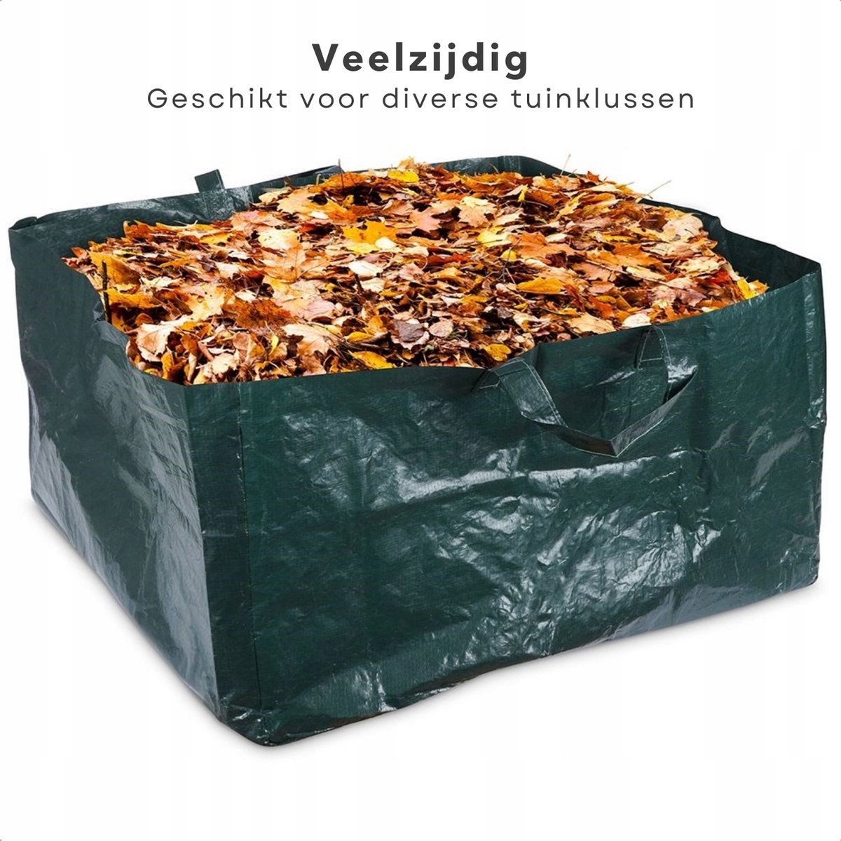 Opvouwbare Vierkante Tuinafvalzak 150L - Grote Tuinafvalzak met Hengsels - 69x69x38 cm - Opvouwbare afvalzak - Afvalzakken - Prullenbak - Tuinzak - Wasmand - Bladzak - Inclusief EBOOK — cadeau in Cadeau-ideeën - foto 5