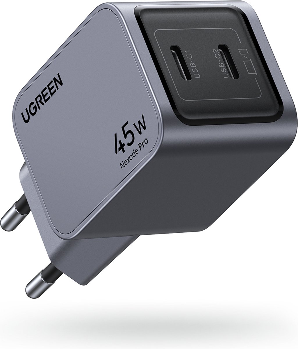 Ugreen Nexode Pro 45W 2X Usb-C Wandlader Voor Laptop Telefoon Pd 3.0