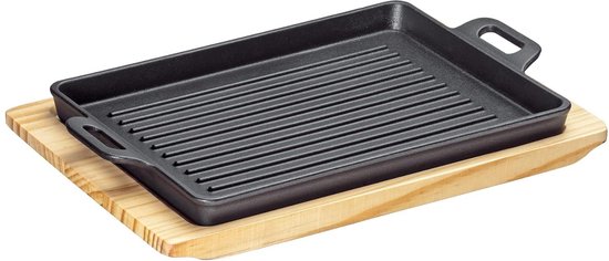 Zanetti, Grillpan 24 x 24 cm, grillplaat van gegoten aluminium met hoge dikte, grillplaat voor inductiekookplaten, inklapbare handgreep