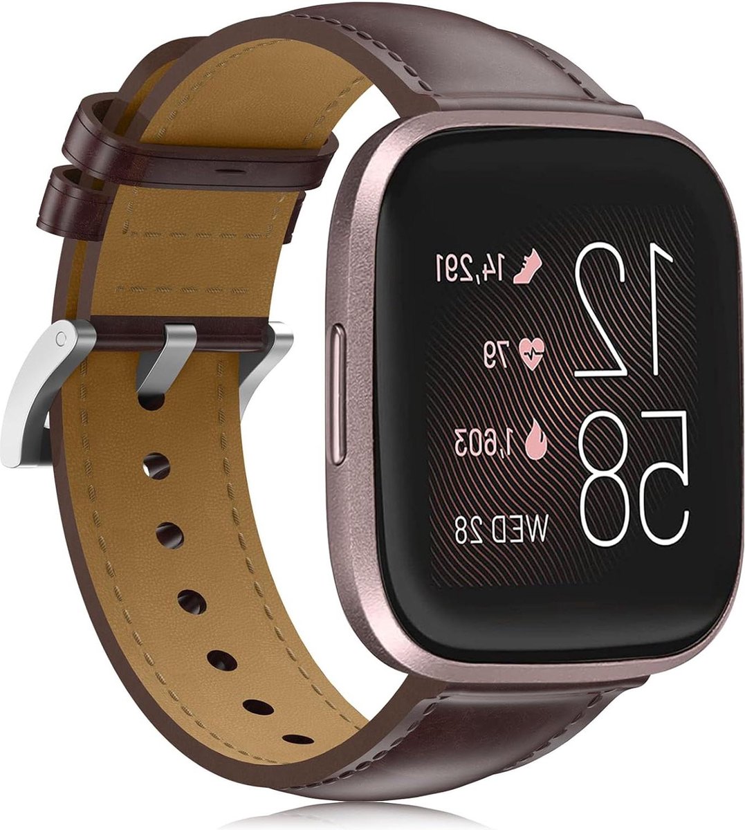 Zachte leren vervangende armband voor Fitbit Versa 2 en accessoires - uniseks voor dames en heren