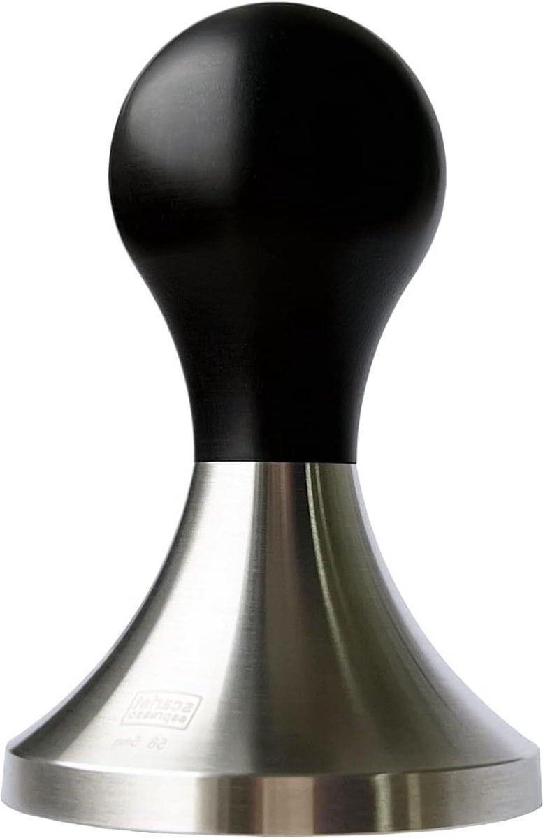 Tamper Fino Affilato inox scherpe rand CNC nauwkeurig gemaakt roestvrij staal professionele hamer nauwkeurig vervaardigd zwart 58 mm