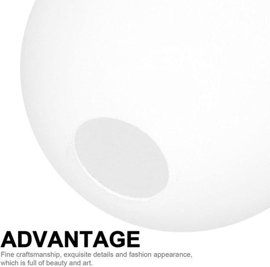 BENECREAT 150 mm Globe lampenkap van mat wit glas, vervangende lampenkap voor wandlamp, hanglamp, ijdelheidslicht, plafondlamp, ID: 68 mm BENECREAT 150 mm Globe lampenkap van mat wit glas, vervangende lampenkap voor wandlamp, hanglamp, ijdelheidslicht, plafondlamp, ID: 68 mm