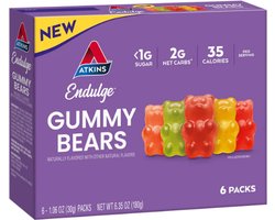 Atkins | Endulge | Gummy Bears | 6 x 30 gram