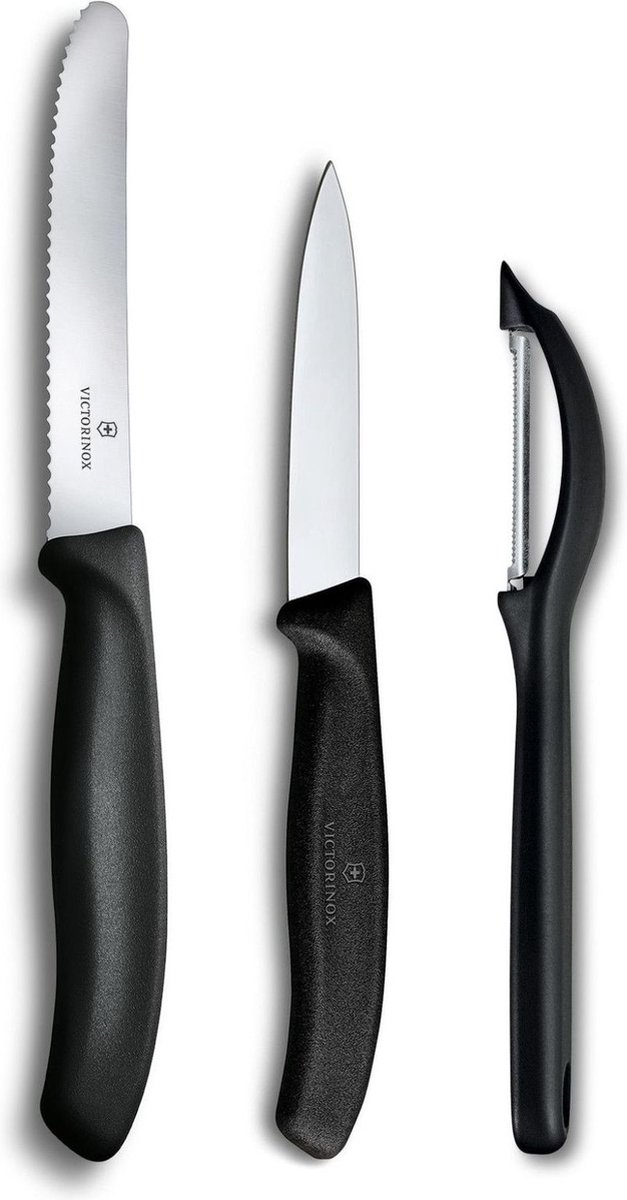Victorinox SwissClassic Keukenset - Messenset - 3-Delig - Zwart