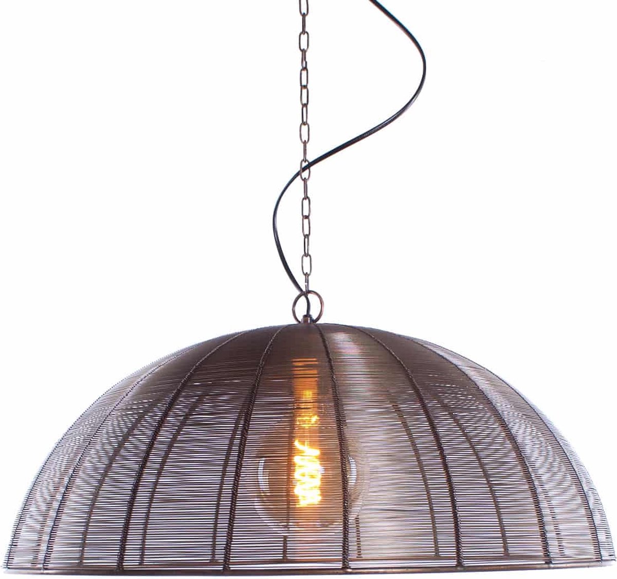 Hanglamp | 60 cm | draadlampen | E27 | brons bruin | metaal | decoratieve landelijke roman