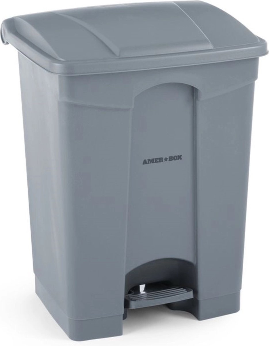Goedkoopste AmerBox Pedaalemmer – 87L – lichtgrijs – kunststof – 500x410x x(H)815mm