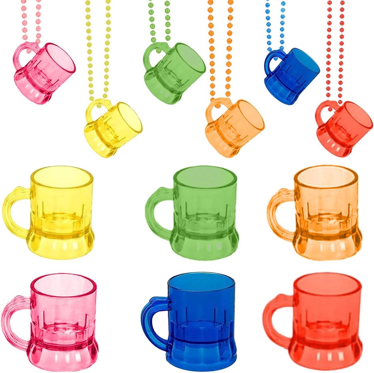 Hen Party Shotglazen Kralen Ketting Shotglas Plastic 12 stuks