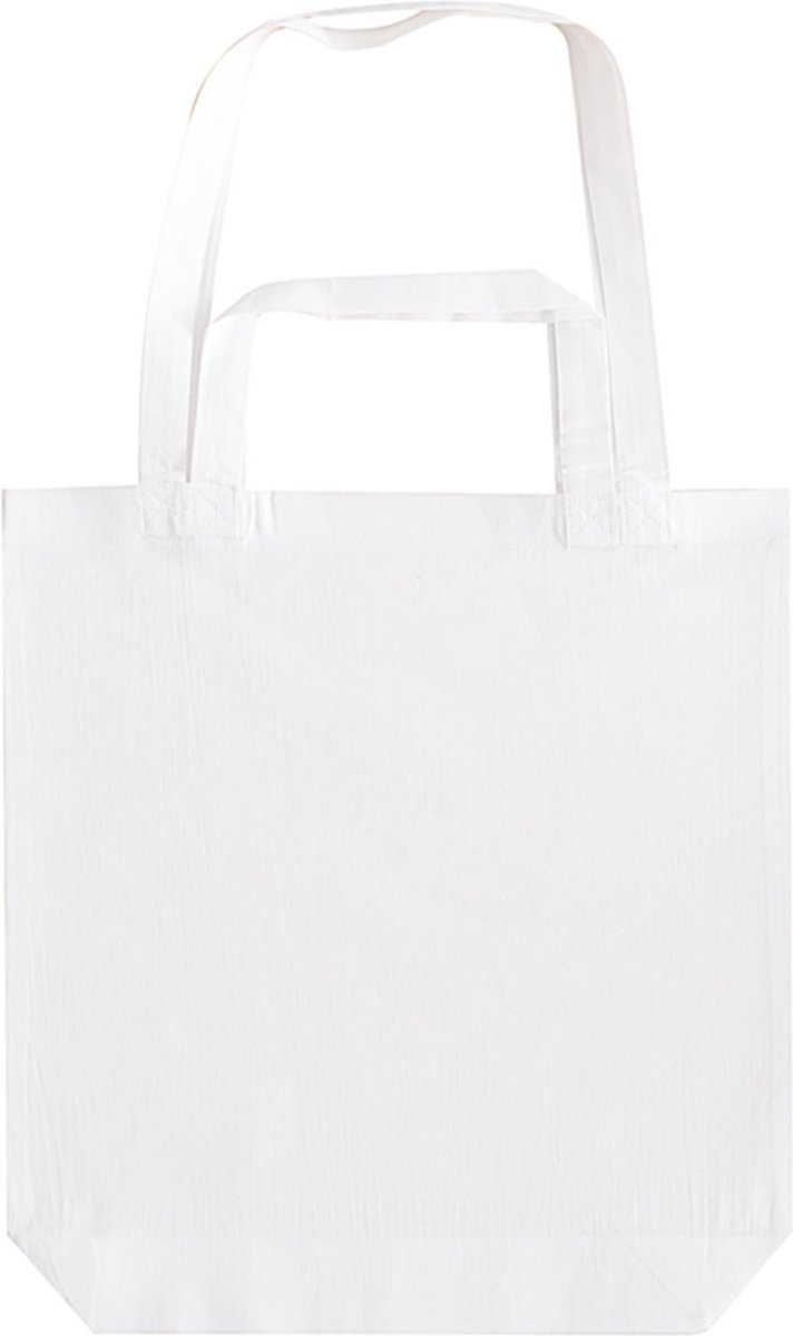 Witte canvas/katoenen tas