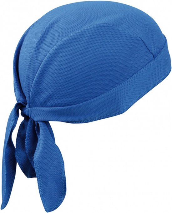 Foto: Bandana polyester kobalt blauw hoofddoek sport fitness