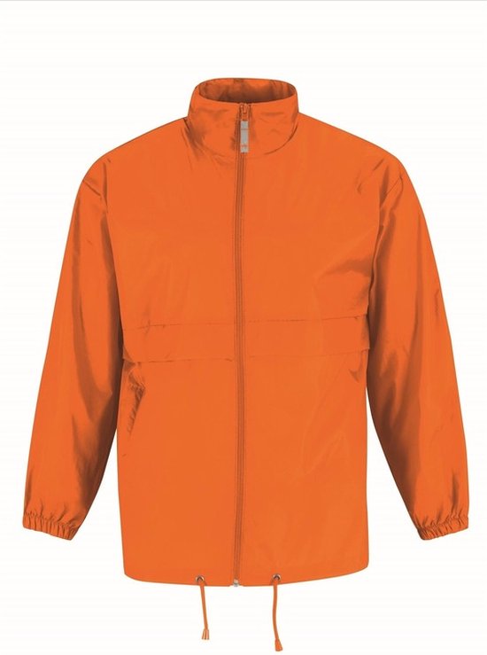 Heren regenkleding - Sirocco windjas/regenjas in het oranje - volwassenen - Nylon XL Oranje