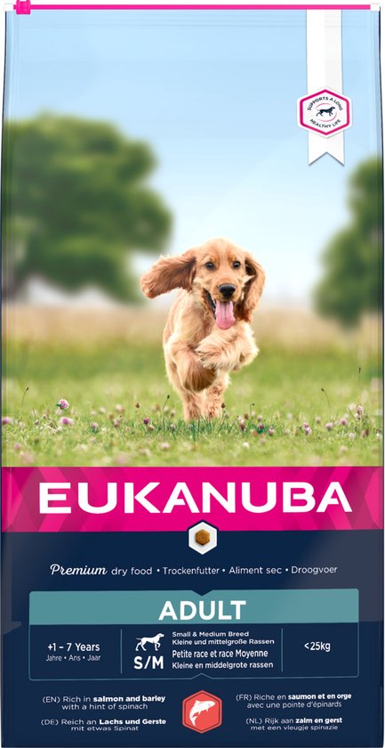 Eukanuba Adult Small & Medium Breed Zalm - Hondenvoer - 12 kg