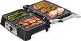 Bol.com Amalee - Elektrische grill - Contact grill - 3 in 1 - 180º opening - Voor brood vlees of groente - Panini maker - Tosti ... aanbieding