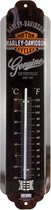 Nostalgic Art Binnen/buiten thermometer - Harley-davidson - Zwart - metaal - 28 x 6.5 cm