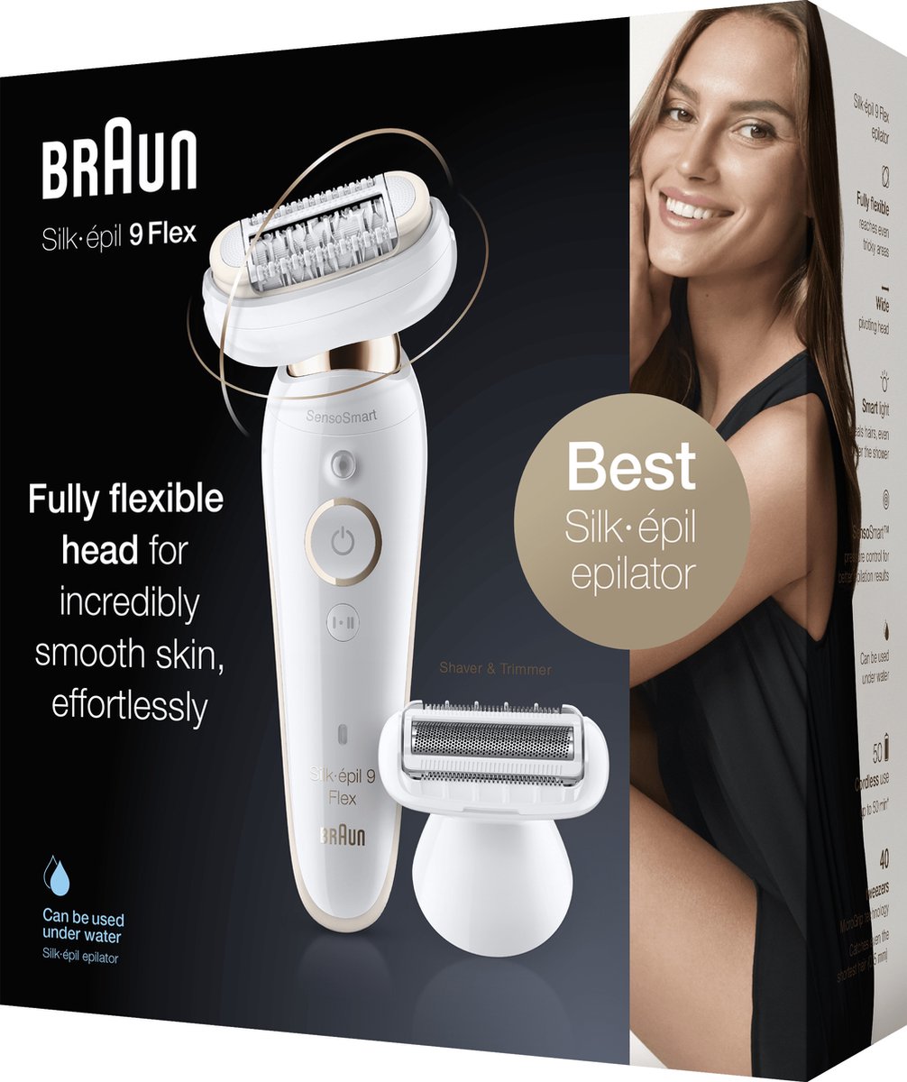 Braun Silk-épil 9 Flex, Epilator Voor Makkelijker Ontharen, 4 extra’s, etui, 9-006 Flex thumbnail 6