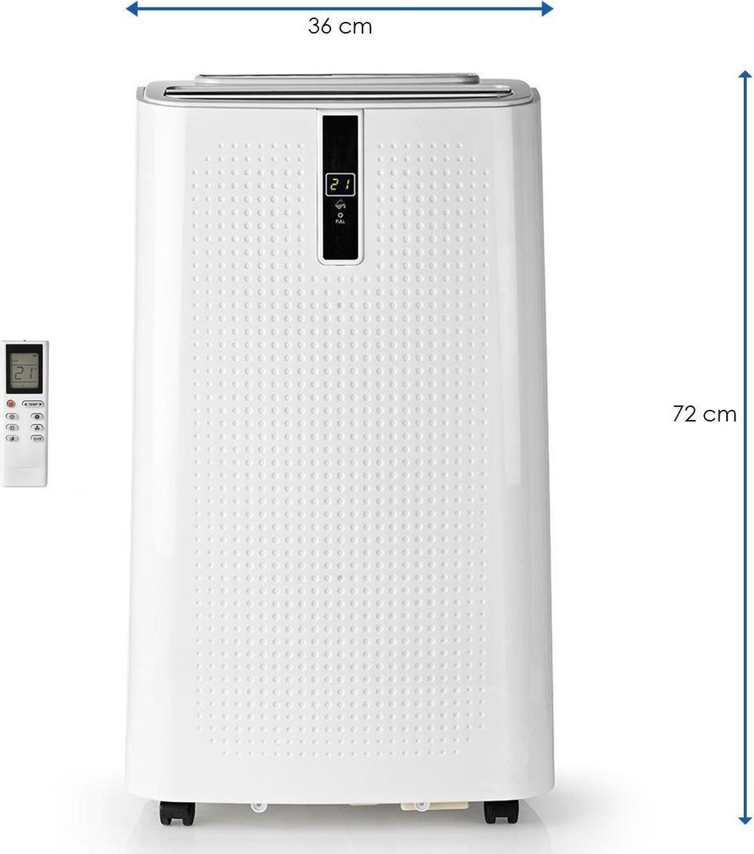 Afbeelding 2 van Airco - Airco mobiel - Airconditioning - Airconditioning mobiele - Afstandsbediening - 9000 BTU - Voor ruimte tot 45 m³ - ARC-006 - Allteq