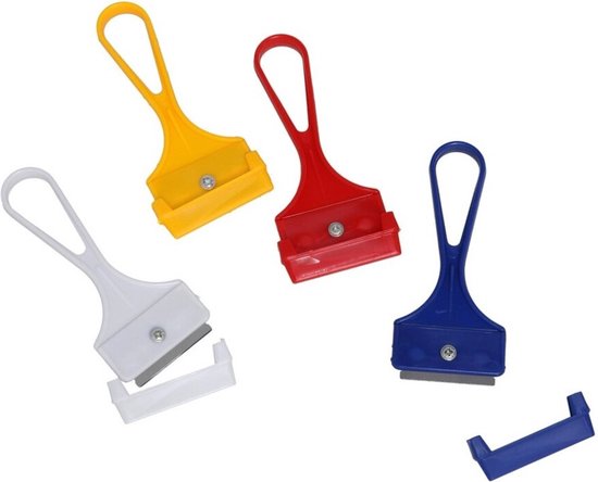 Glasschrapers/verfschrapers - 4x - 11 cm - kunststof - Verfkrabbers - Glaskrabbers - Oppervlakteschrapers