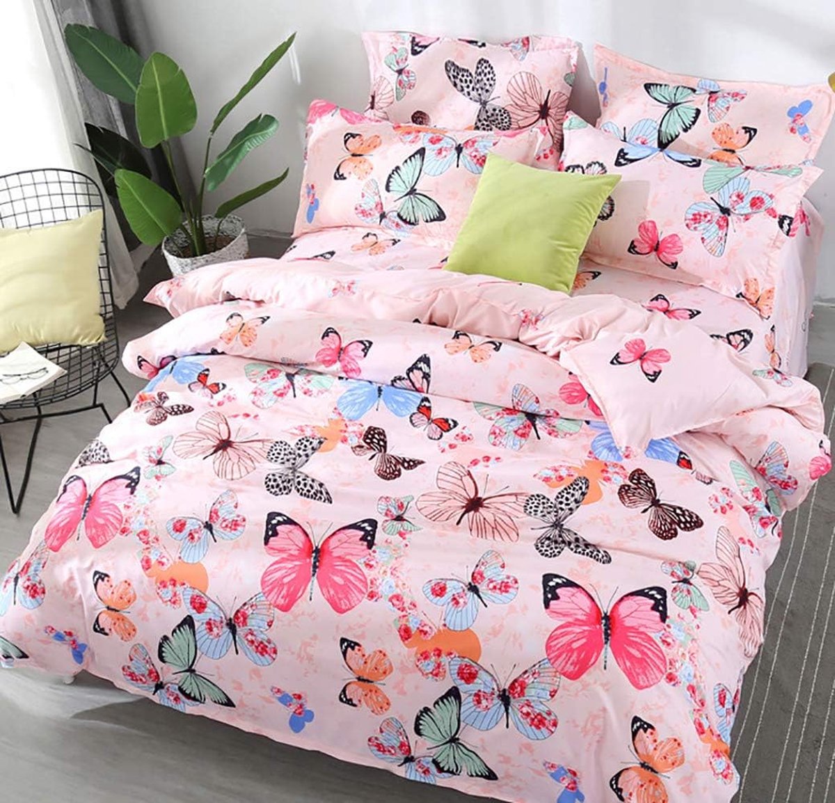 Riokem ® Beddengoed voor kinderen / jongens - 100% microvezel - Dinosaurus / auto / ruimte / sterontwerpen - Dekbedovertrek - Beddengoedset voor kinderen / Babybeddengoedset