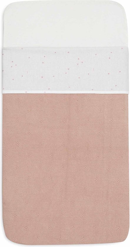 Jollein - Laken Bébé Berceau - 120x150cm - Berceau, Lit Bébé - Katoen - Rose Sauvage Scintillante