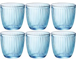 Bormioli Rocco Drinkglazen - 6x - blauw - tumbler glas - 290 ml - waterglazen Image