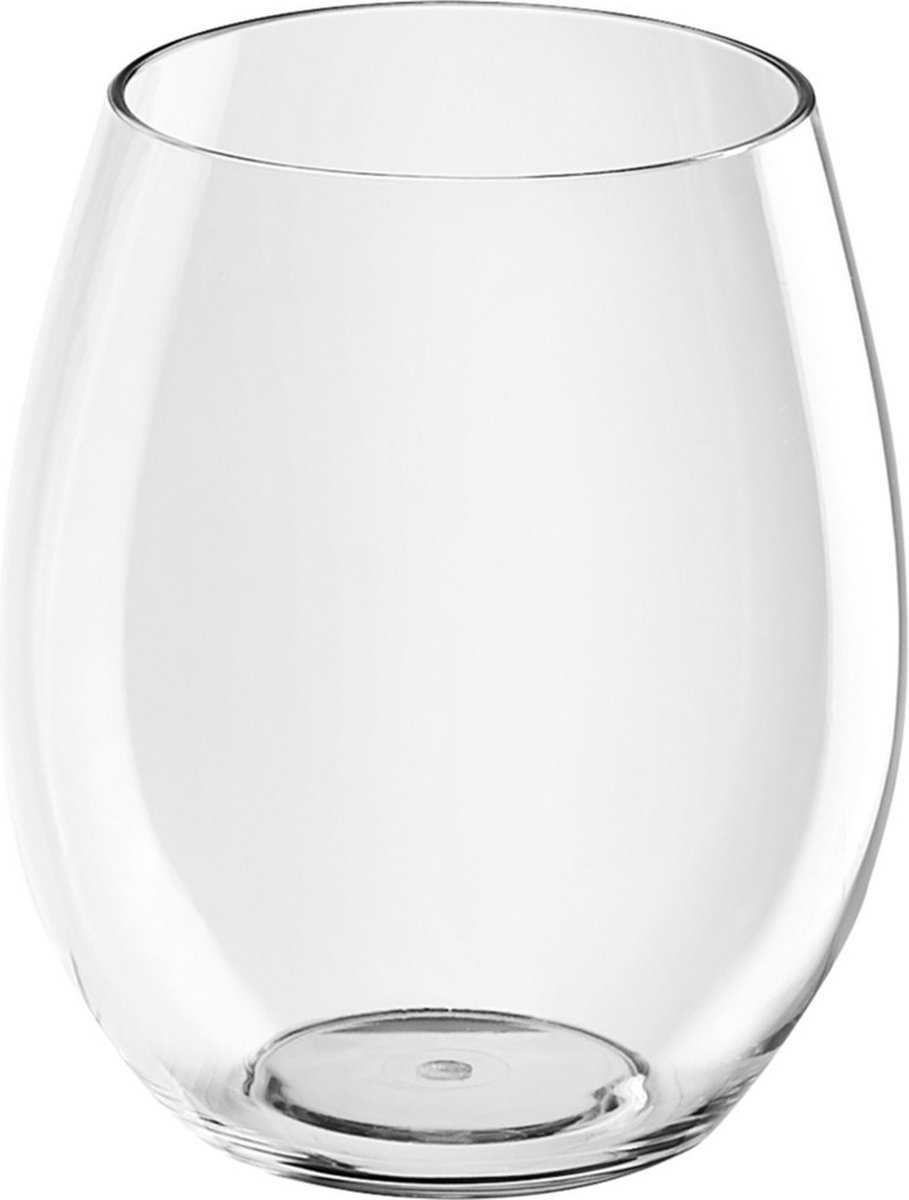 Santex water/drink glas - bolglas - transparant - 390 ml - onbreekbaar kunststof